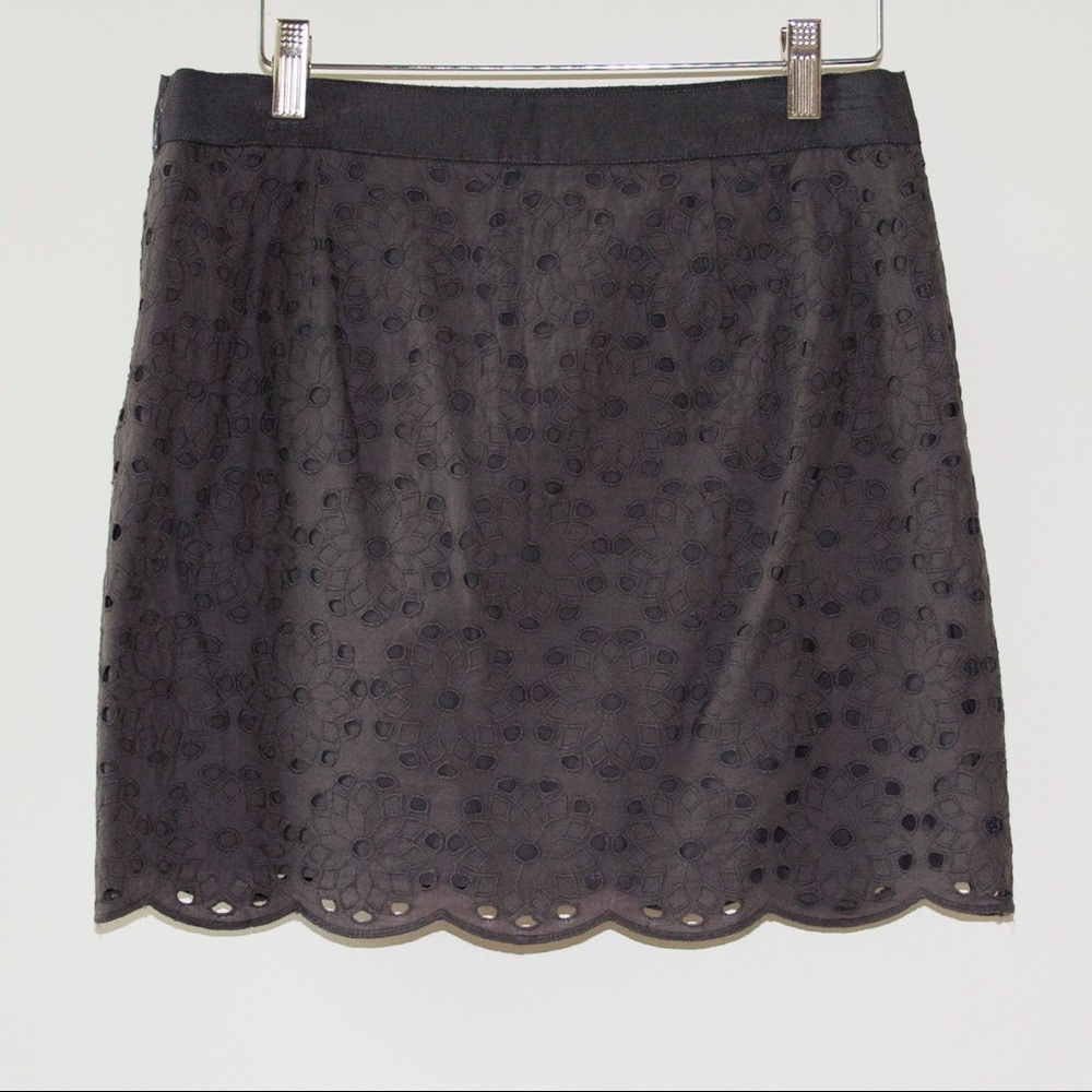 J. Crew Cotton Eyelet Mini Skirt